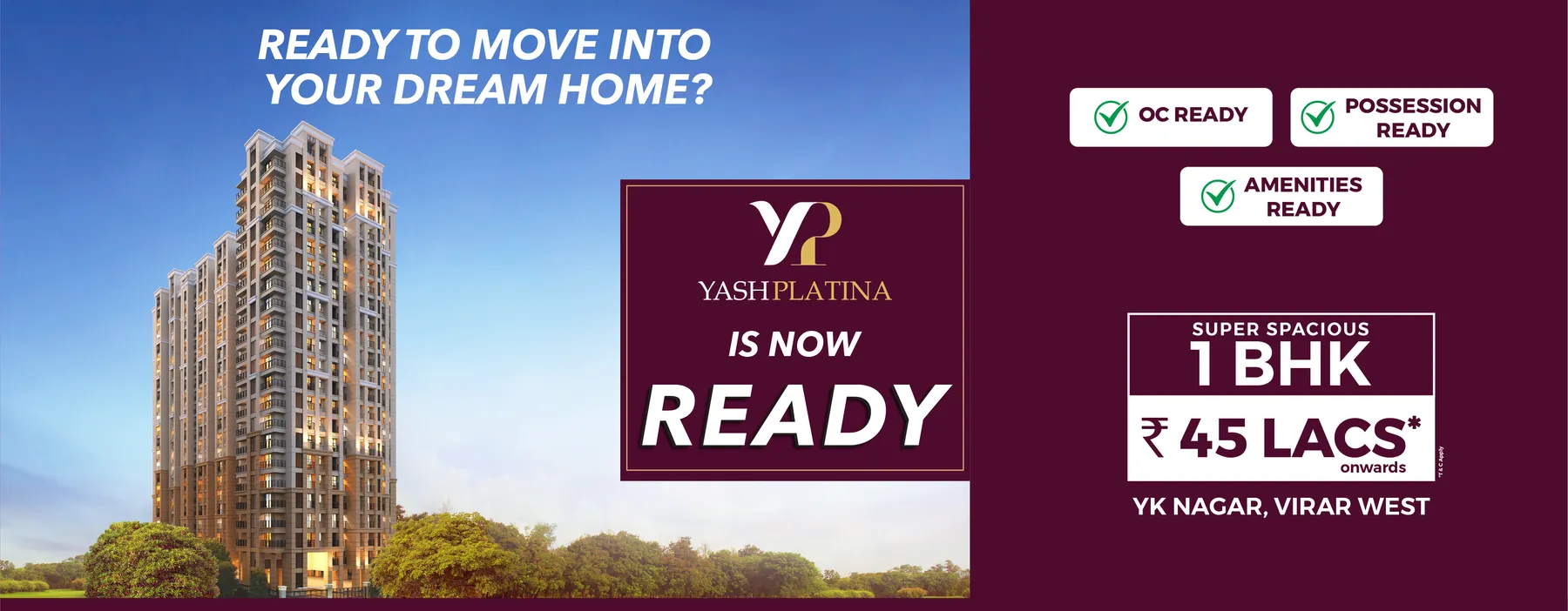 1, 1.5 & 2 BHK Apartment Virar West